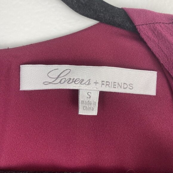 Revolve Lovers + Friends Women's Mini Dress Size S Raspberry Long Sleeve Twist - Picture 2 of 10